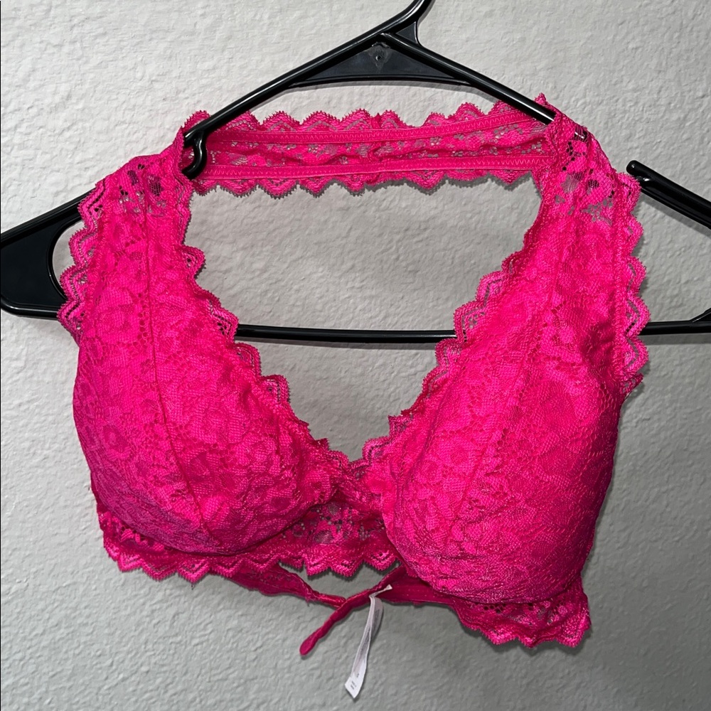 Auden Hot Pink Lace Bralette